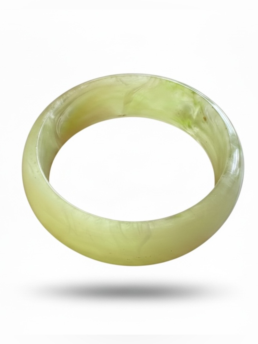 Green Marbled Bakelite Vintage Bangle Bracelet